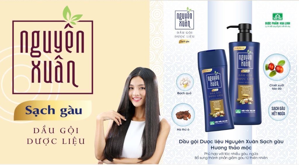 Dầu gội Dược liệu Nguyên Xuân Sạch Gàu 250ml