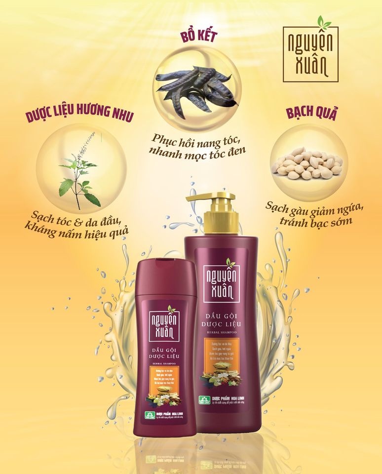 Dầu gội Dược liệu Nguyên Xuân nâu 250ml